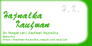 hajnalka kaufman business card